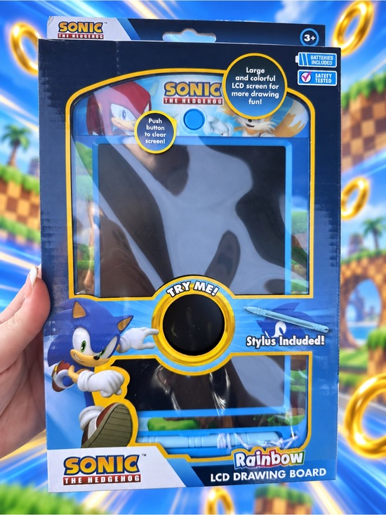Other - Sonic Kids Blue Rainbow LCD Drawing Board with Stylus